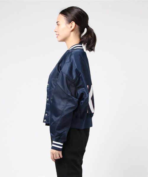 「Calvin Klein Jeans」 スタジャン M ネイビー レディース_画像3