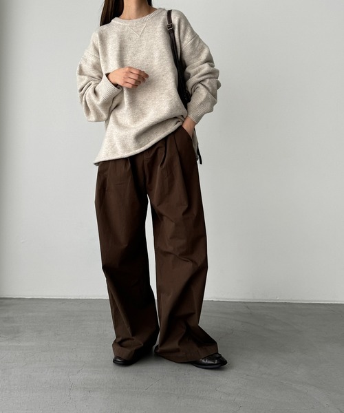 「CANAL JEAN」 長袖ニット ONE SIZE オートミール レディース_画像4
