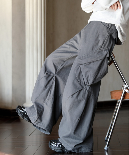 NEOS（KOKUYO） ワイドパンツ カーゴパンツ 「neos」フレアカーゴ