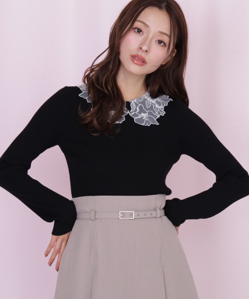 ジル＊レース付きニット JILL by JILL STUART（ジルバイジルスチュアート） ニット セーター