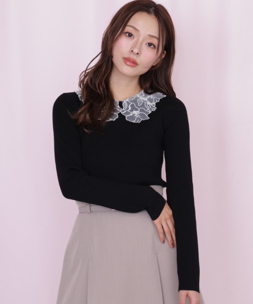 JILL STUART ジルスチュアート セーター ブラック レース 新品未使用 JILL by JILL STUART（ジルバイジルスチュアート） ニット セーター