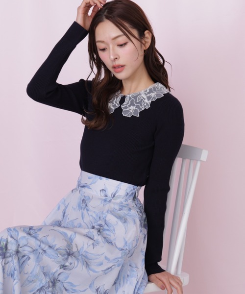 ジル＊レース付きニット JILL by JILL STUART（ジルバイジルスチュアート） ニット セーター