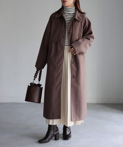 「Riberry」 ステンカラーコート MEDIUM ベージュ レディース_画像3