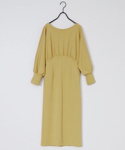 「Sirin」 長袖ワンピース X-SMALL レモンイエロー レディース_画像4