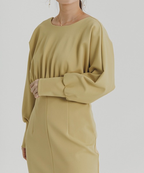 「Sirin」 長袖ワンピース X-SMALL レモンイエロー レディース_画像8