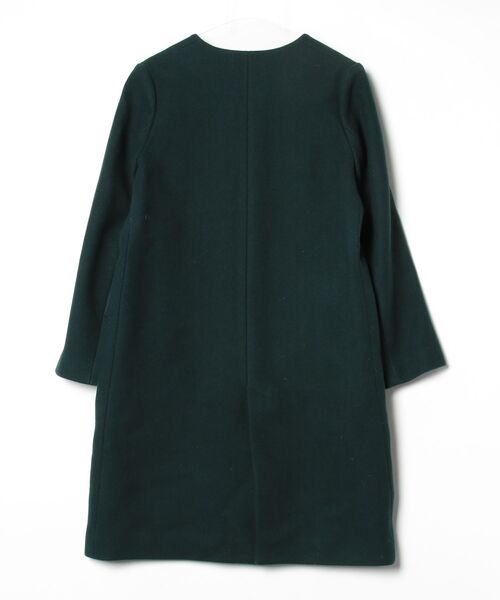 未使用 定価4.3万 ユナイテッドアローズ Vネックノーカラーコート グリーン UNITED ARROWS（ユナイテッドアローズ）の「□UWSC Vネック ノー