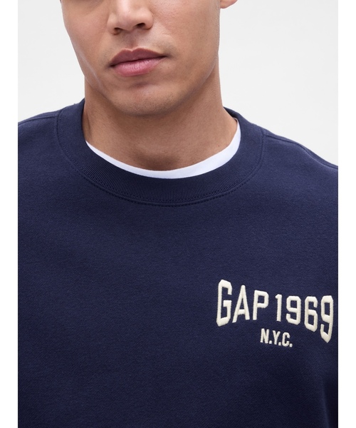 「GAP」 スウェットカットソー X-SMALL ネイビー メンズ_画像9