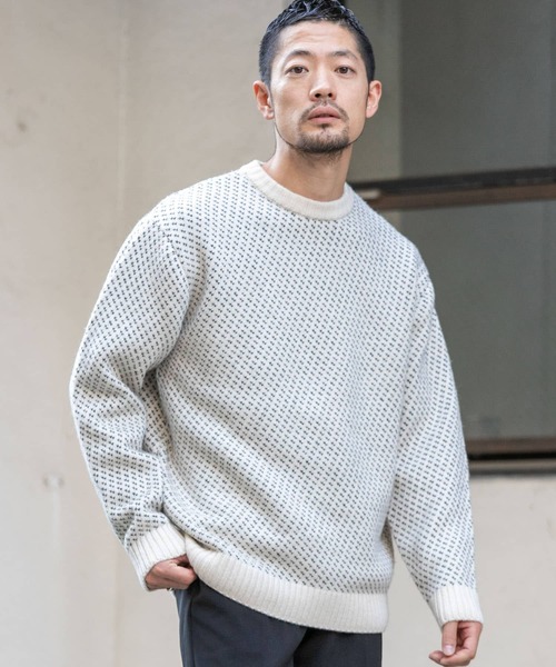「URBAN RESEARCH ROSSO MEN」 長袖ニット X-LARGE グレー メンズ_画像2