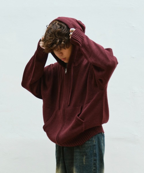 「INTER FACTORY」 ニットカーディガン MEDIUM ブラック メンズ_画像9