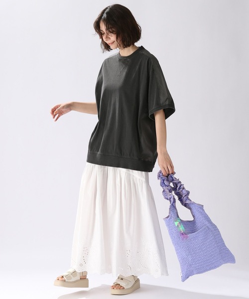 「niko and...」 半袖Tシャツ MEDIUM チャコール レディース_画像4