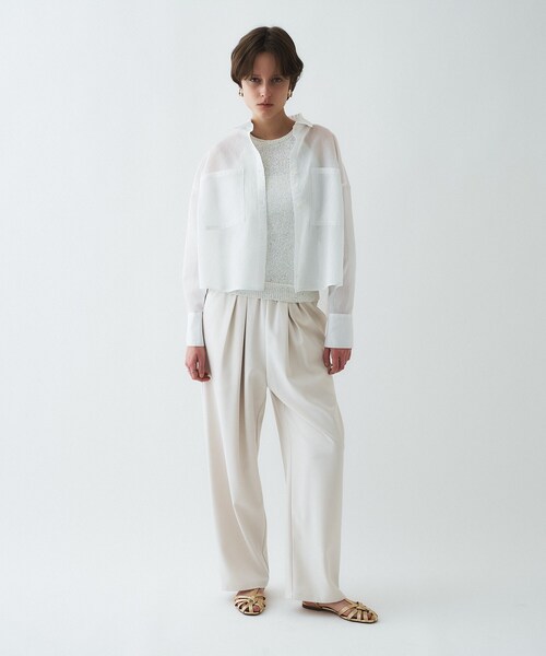 D&Gタンクトップ XS 白スパンコール cloenc（クロエンス） タンクトップ ノースリーブ 「手洗い可」ラメ