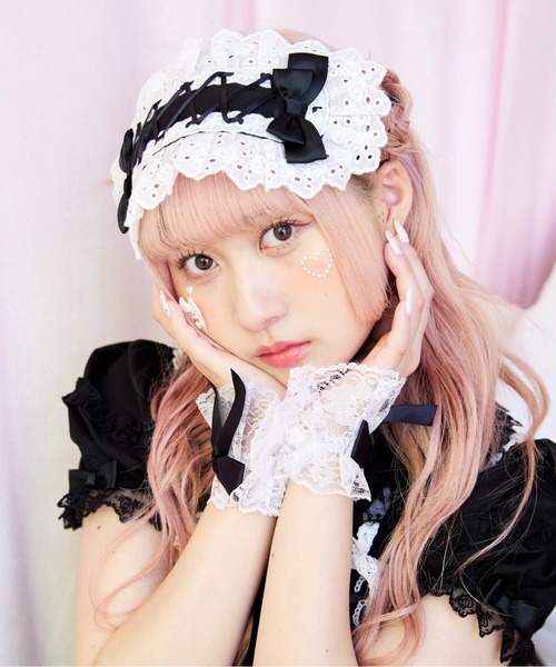 BODYLINE カットレースのレースアップリボンヘッドドレス : ZOZOTOWN