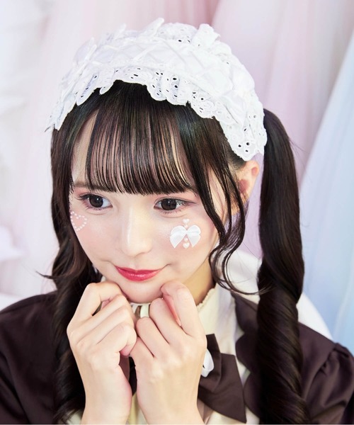 BODYLINE カットレースのレースアップリボンヘッドドレス : ZOZOTOWN