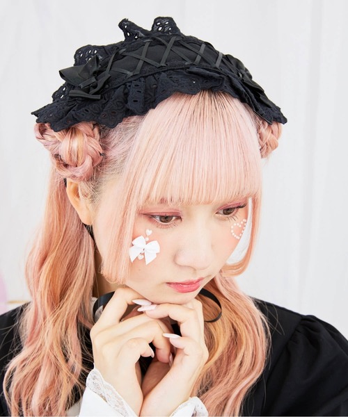 BODYLINE カットレースのレースアップリボンヘッドドレス : ZOZOTOWN