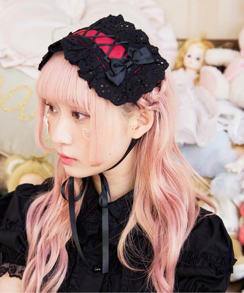 BODYLINE カットレースのレースアップリボンヘッドドレス : ZOZOTOWN