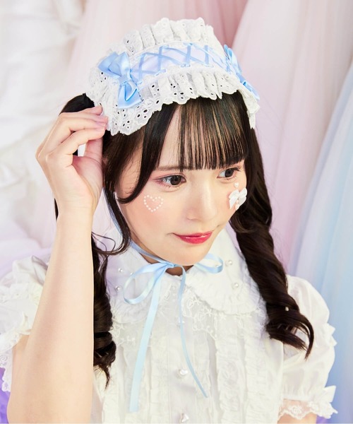 BODYLINE カットレースのレースアップリボンヘッドドレス : ZOZOTOWN