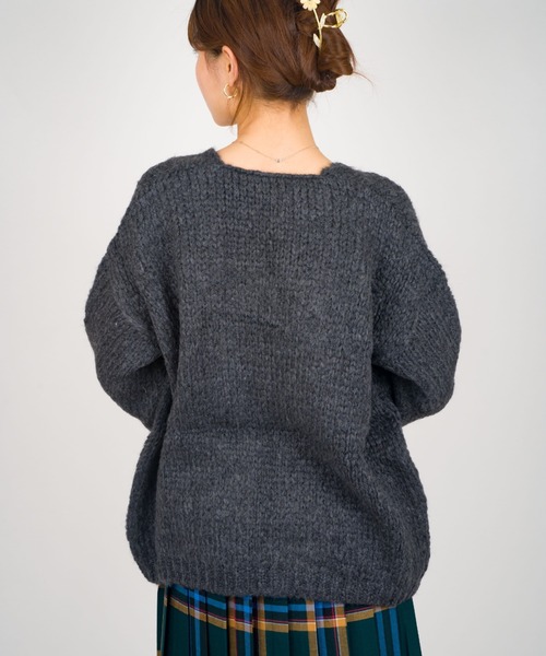 「TRICOTS JEAN MARC」 ニットカーディガン - ベージュ レディース_画像8