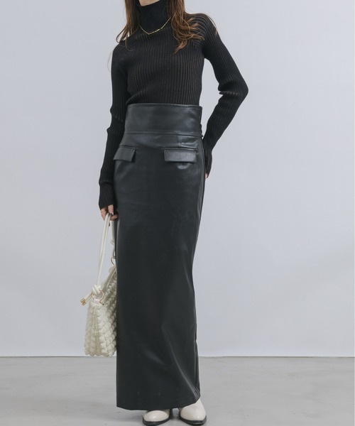 「NEUNA」 タイトスカート MEDIUM ブラック レディース_画像5