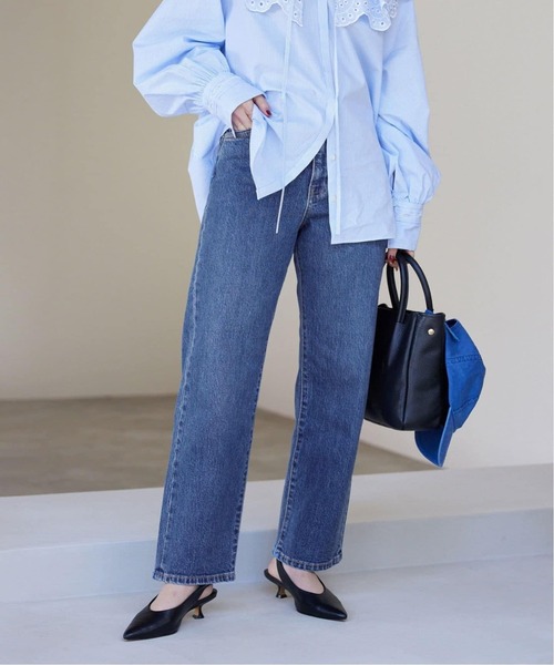 「SLOBE IENA」 デニムパンツ 36 ブルー レディース_画像2