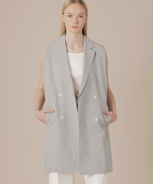 や*パ様 マッキントッシュロンドン　ジレ（ベスト）試着程度の美品最高級三越伊勢丹 MACKINTOSH LONDON（マッキントッシュ ロンドン） ベスト ジレ リネン