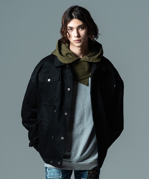 「glamb」 デニムジャケット S ネイビー メンズの画像