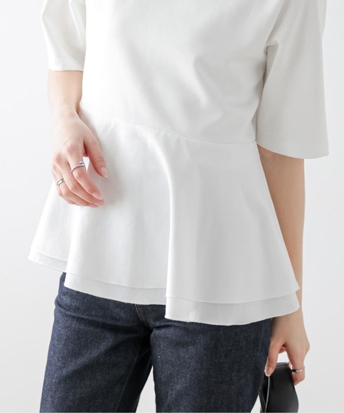 La-gemme（ラジェム） tシャツ ダブルペプラムトップス レディース