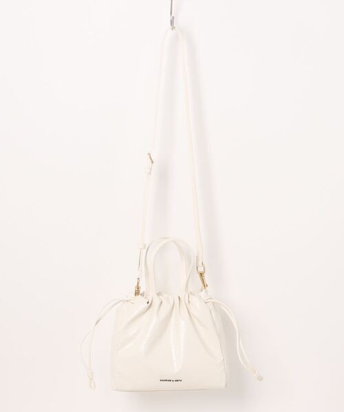 「CHARLES & KEITH」 2WAYバッグ S クリーム レディース_画像5
