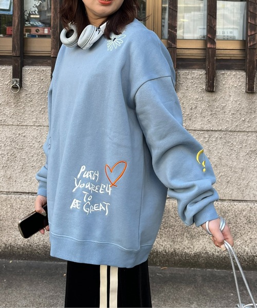 「CPCM」 スウェットカットソー LARGE チャコールグレー メンズ_画像7