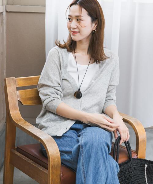 アーバンリサーチ ドアーズ 18SS リネン カーディガン ニット 長袖 紺 URBAN RESEARCH DOORS - アーバンリサーチ ドアーズ 18SS リネン