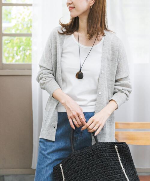 アーバンリサーチ ドアーズ 18SS リネン カーディガン ニット 長袖 紺 URBAN RESEARCH DOORS - アーバンリサーチ ドアーズ 18SS リネン