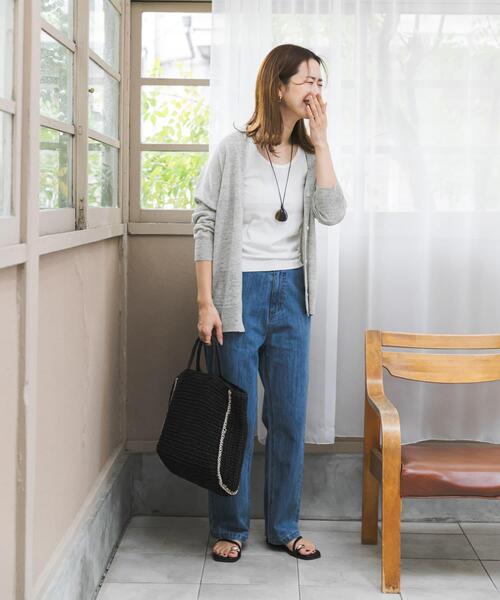 麻混Vネックカーディガン  URBAN RESERCH DOORS URBAN RESEARCH DOORS（アーバンリサーチドアーズ） カーディガン 「UR
