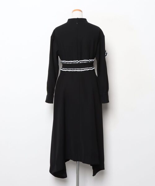 「BORDERS at BALCONY」 長袖ワンピース 36 ブラック レディース_画像2