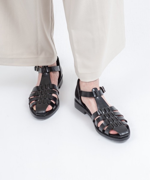 サンダル 「REMME/レメ」レザー ベルトグルカサンダル ヒール2.5cm