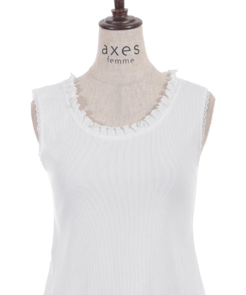 axes femme（アクシーズ ファム） タンクトップ ノースリーブ フラワー