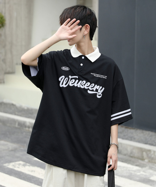 「neos」 半袖ポロシャツ X-LARGE ブラック メンズ_画像7