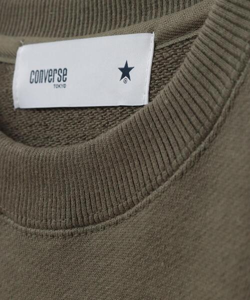 「CONVERSE TOKYO」 スウェットカットソー MEDIUM オリーブ レディース_画像6