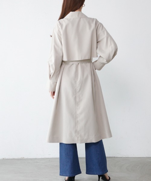「M.deux」 トレンチコート MEDIUM カーキ レディース_画像6