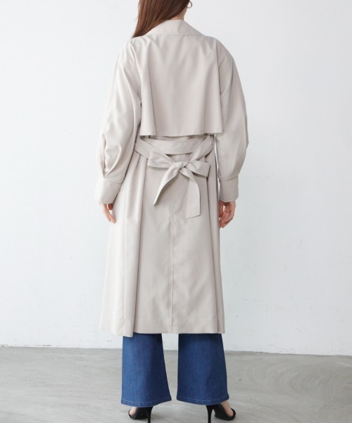「M.deux」 トレンチコート MEDIUM カーキ レディース_画像7