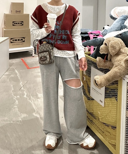 「Alley by w closet」 スウェットパンツ FREE オートミール レディース_画像2