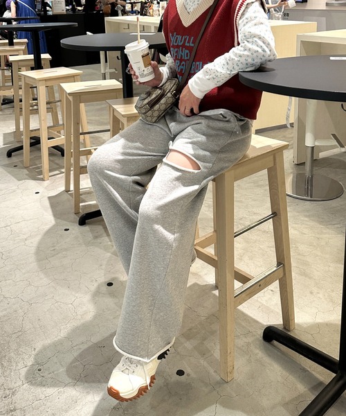 「Alley by w closet」 スウェットパンツ FREE オートミール レディース_画像4