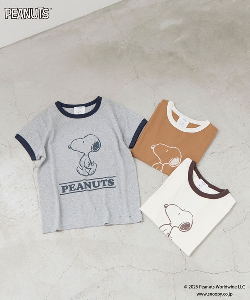 LOWRYS FARM（ローリーズファーム） tシャツ 半袖 「SNOOPY」リンガーT