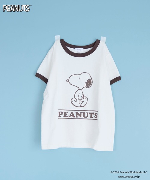 LOWRYS FARM（ローリーズファーム） tシャツ 半袖 「SNOOPY」リンガーT