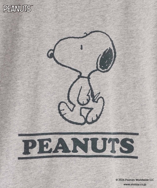 希少 45R✨45rpm PEANUTS スヌーピーコラボ 半袖 リンガーニット LOWRYS FARM（ローリーズファーム） tシャツ 半袖 「SNOOPY」リンガーT