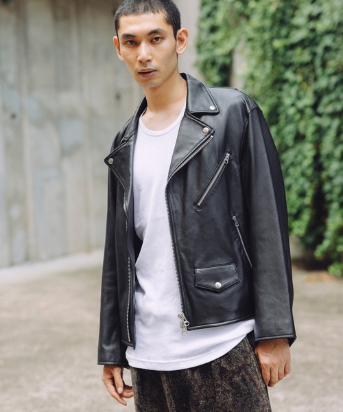 JOURNAL STANDARD レザージャケット　ブラック JOURNAL STANDARD（ジャーナルスタンダード） レザーブルゾン LARGE