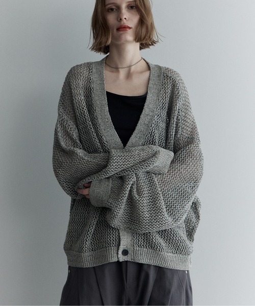 「remer」 ニットカーディガン SMALL グレー メンズ_画像2