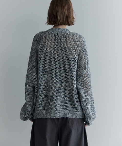 「remer」 ニットカーディガン SMALL グレー メンズ_画像6