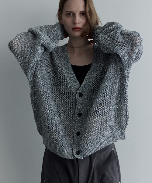 「remer」 ニットカーディガン SMALL グレー メンズ_画像7