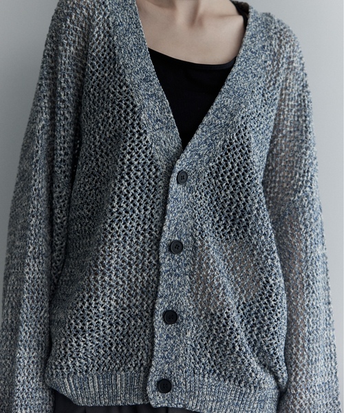 「remer」 ニットカーディガン SMALL グレー メンズ_画像8