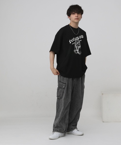 「RAGEBLUE」 半袖Tシャツ「TOTONOWコラボ」 MEDIUM グレー メンズ_画像7