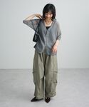 カーディガン 半袖 メッシュ5分袖ZIPカーデ...の詳細画像2